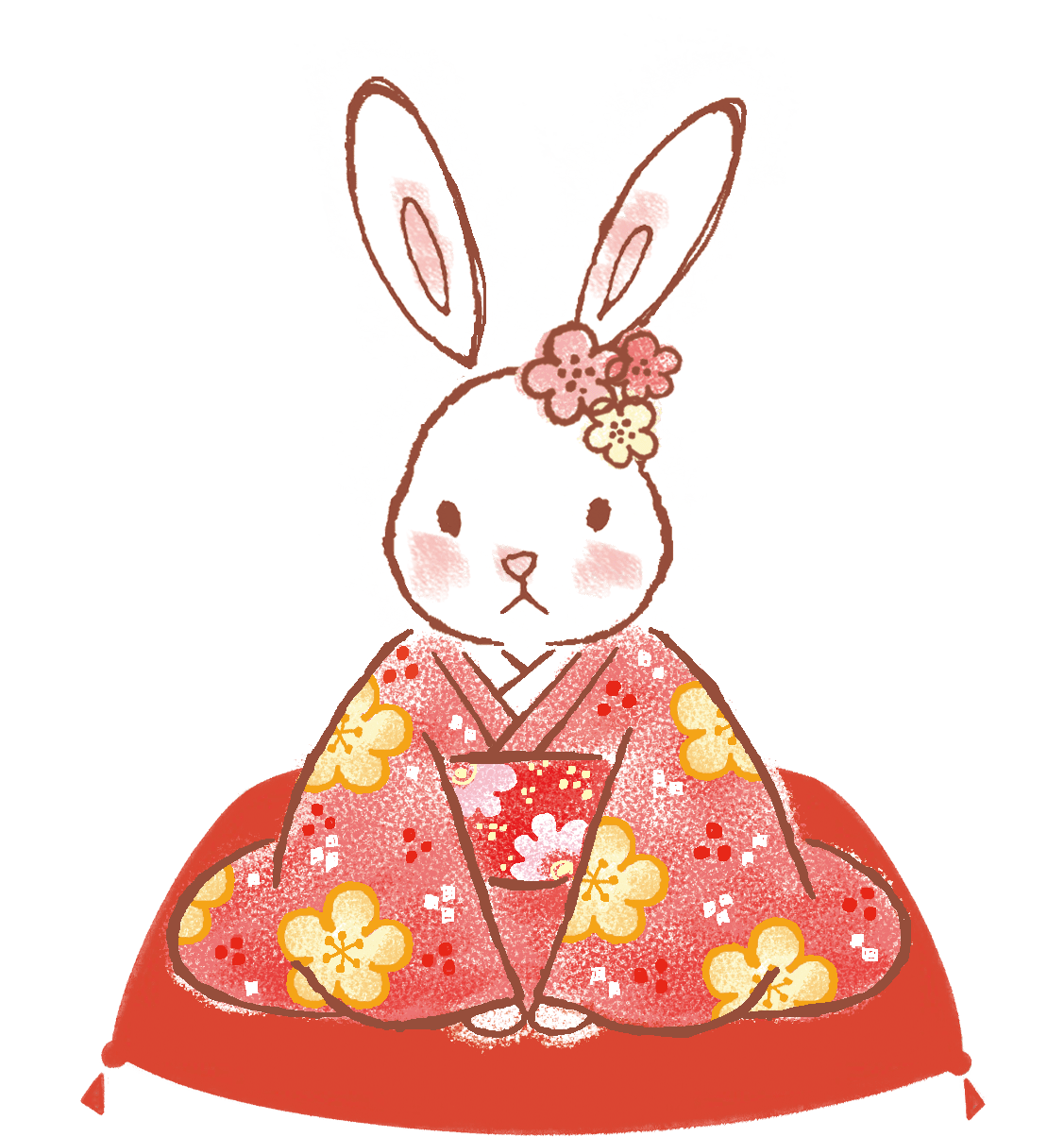 お年賀特集着物うさぎ