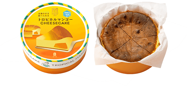 冷凍のまま食べられるマイキャプテンチーズケーキ トロピカルマンゴー