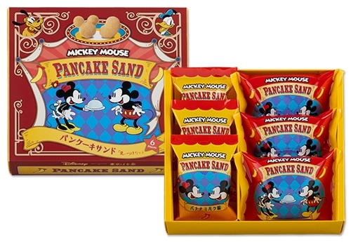 ミッキーマウス パンケーキサンド 見ぃつけたっ 6個入 東京ばな奈ワールド グレープストーン公式オンラインショップ パクとモグ
